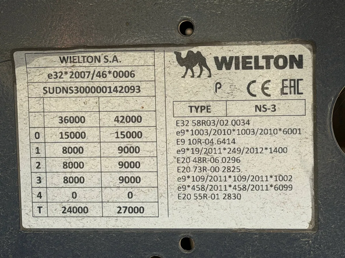 Полуприцеп шторный WIELTON NS 3 K — фото, цена, характеристики